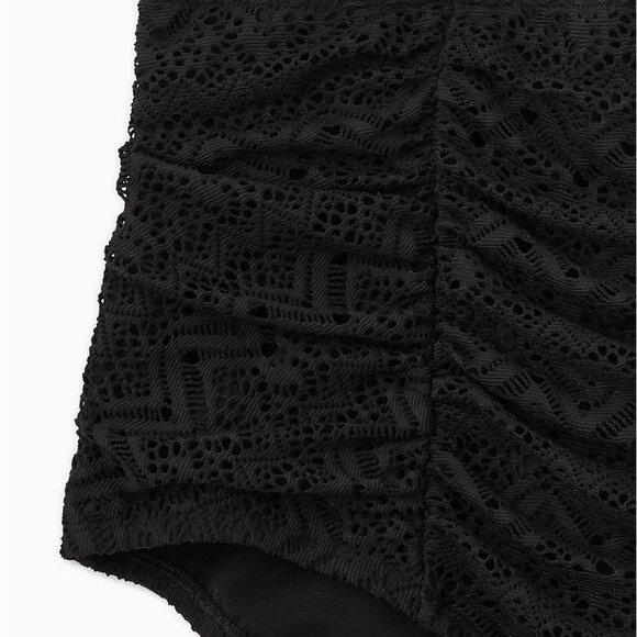 🆕👙 3X Torrid Black Crochet 2 Piece Swim Suit 👙 - Picture 7 of 12